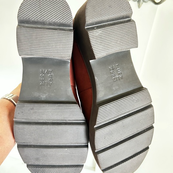 ⭐️SOLD Burnt Rust Leather Platform Loafers | Croc Embossed | Chunky 90s Minimal - Picture 11 of 11